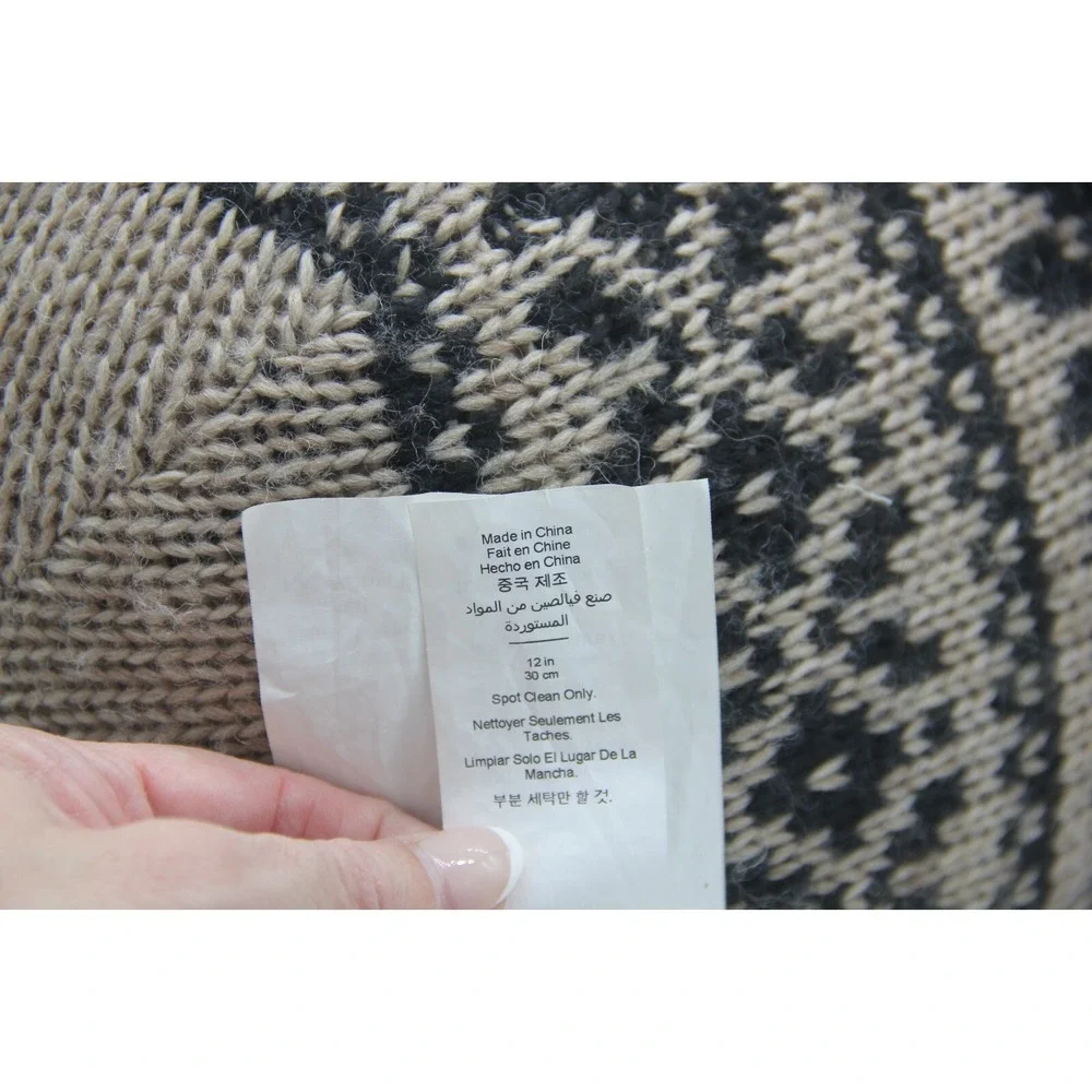Pottery Barn Fair Isle Sweater Pillow Round 12